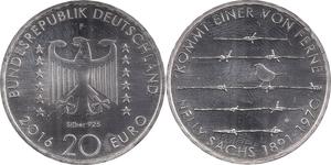 20 Euro Repubblica Federale di Germania (1990 - ) Argento 