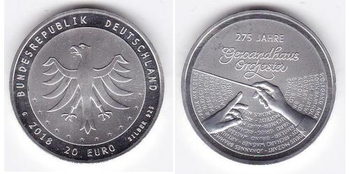 20 Euro Alemania (1990 - ) Plata 
