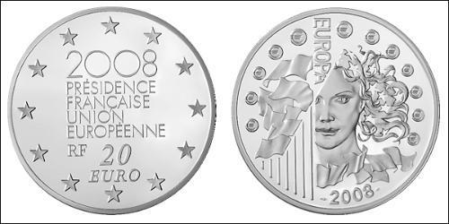 20 Euro Quinta República Francesa (1958 - ) Plata 