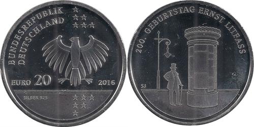 20 Euro Bundesrepublik Deutschland  (1990 - ) Silber 