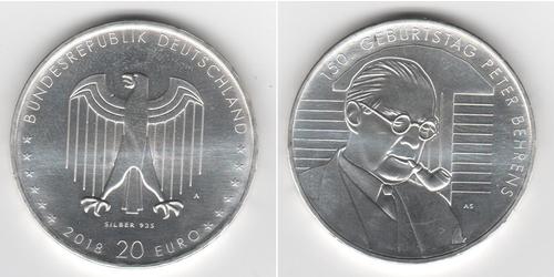 20 Euro Bundesrepublik Deutschland  (1990 - ) Silber 