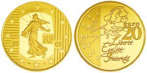 20 Euro 法蘭西第五共和國 金 