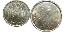 20 Eurocent Republic of Austria (1955 - ) Cuivre 