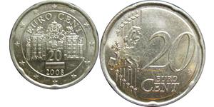 20 Eurocent Republic of Austria (1955 - ) Cuivre 