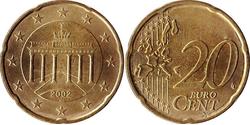 20 Eurocent Allemagne (1990 - ) Laiton 