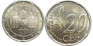20 Eurocent Republic of Austria (1955 - ) Rame 