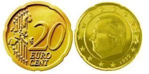 20 Eurocent Belgium Tin/Aluminium/Copper/Zinc Albert II of Belgium
