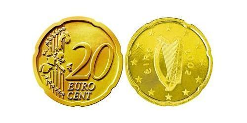 20 Eurocent Ireland (1922 - ) Tin/Aluminium/Copper/Zinc 