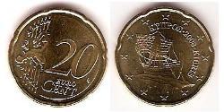 20 Eurocent Chypre (1960 - ) Tin/Aluminium/Cuivre/Zinc 