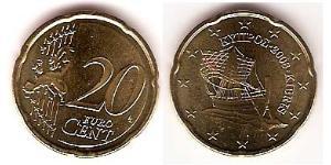 20 Eurocent Chypre (1960 - ) Tin/Aluminium/Cuivre/Zinc 