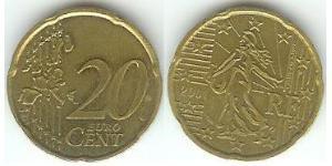 20 Eurocent Cinquième République (1958 - ) Tin/Aluminium/Cuivre/Zinc 