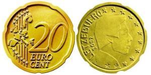 20 Eurocent Luxembourg (pays) Tin/Aluminium/Cuivre/Zinc 