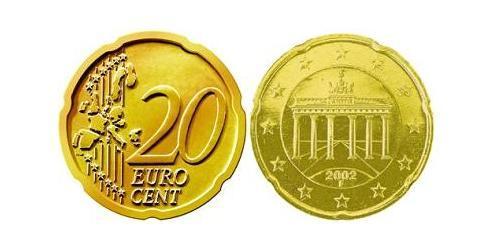 20 Eurocent Bundesrepublik Deutschland  (1990 - ) Tin/Aluminium/Kupfer/Zink 
