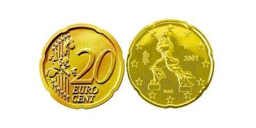 20 Eurocent Italien Tin/Aluminium/Kupfer/Zink 