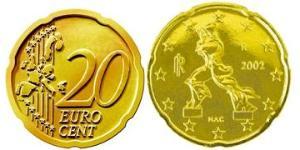20 Eurocent Italia Tin/Rame/Alluminio/Zinco 