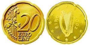 20 Eurocent 爱尔兰共和国 Tin/铝/銅/Zinc 