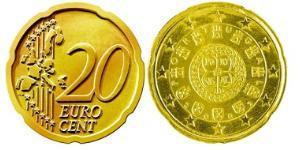 20 Eurocent 葡萄牙 Tin/铝/銅/Zinc 