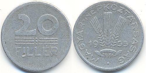 20 Filler República Popular de Hungría (1949 - 1989) Aluminio 