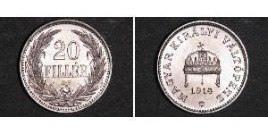 20 Filler Königreich Ungarn (1000-1918) Nickel 