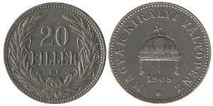 20 Filler Royaume de Hongrie (1000-1918) Nickel 