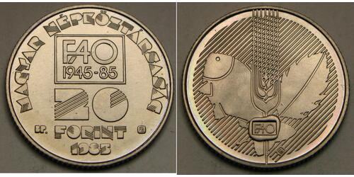 20 Forint Hungary Copper 