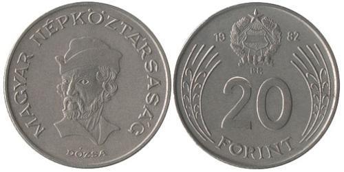 20 Forint Hungría (1989 - ) Níquel/Cobre 