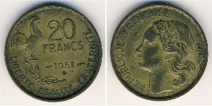 20 Franc Cuarta República francesa (1946-1958) Aluminio/Bronce 
