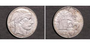 20 Franc Belgique Argent Léopold III (roi des Belges)
