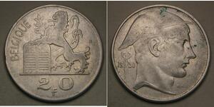 20 Franc Belgique Argent 