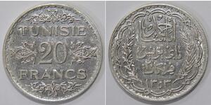 20 Franc Tunisie Argent 