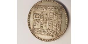 20 Franc Terza Repubblica francese (1870-1940)  Argento 