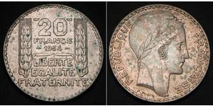 20 Franc Terza Repubblica francese (1870-1940)  Argento 