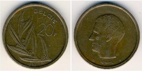20 Franc Belgique Bronze 