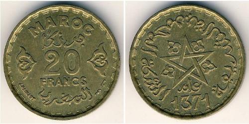 20 Franc Marokko Bronze/Aluminium 