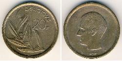 20 Franc Belgien Bronze/Nickel 