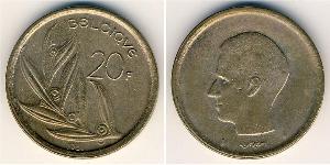 20 Franc Belgien Bronze/Nickel 