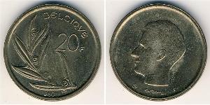 20 Franc Belgien Bronze/Nickel 