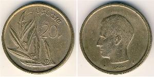 20 Franc Belgio Bronzo/Nichel 
