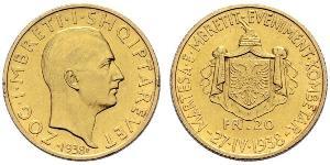 20 Franc Albania / Albanian Kingdom (1928-1939) Gold Zog I, Skanderbeg III of Albania