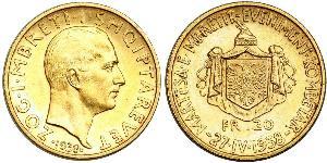 20 Franc Albanien / Königreich Albanien (1928-1939) Gold Zog I, Skanderbeg III of Albania