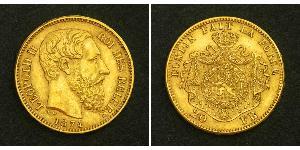 20 Franc Belgien Gold Leopold II (1835 - 1909)