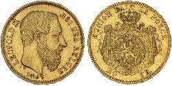 20 Franc Belgium Gold Leopold II of Belgium(1835 - 1909)