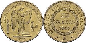 20 Franc Dritte Französische Republik (1870-1940)  Gold 
