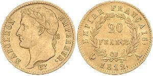 20 Franc Erstes Kaiserreich (1804-1814) Gold Napoleon Bonaparte(1769 - 1821)