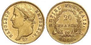 20 Franc Erstes Kaiserreich (1804-1814) Gold Napoleon Bonaparte(1769 - 1821)