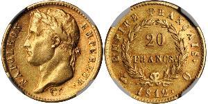 20 Franc Erstes Kaiserreich (1804-1814) Gold Napoleon Bonaparte(1769 - 1821)