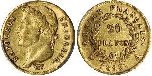 20 Franc Erstes Kaiserreich (1804-1814) Gold Napoleon Bonaparte(1769 - 1821)