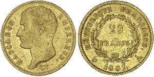 20 Franc Erstes Kaiserreich (1804-1814) Gold Napoleon Bonaparte(1769 - 1821)