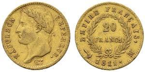 20 Franc First French Empire (1804-1814) Gold Napoleon (1769 - 1821)