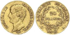 20 Franc First French Empire (1804-1814) Gold Napoleon (1769 - 1821)